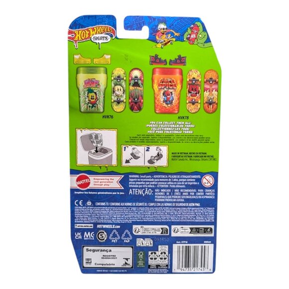 HOT WHEELS Skate Finger Board Bubble Hop Bunny Double Pack w/Case HWN49 NEW 2024 - Picture 2 of 8